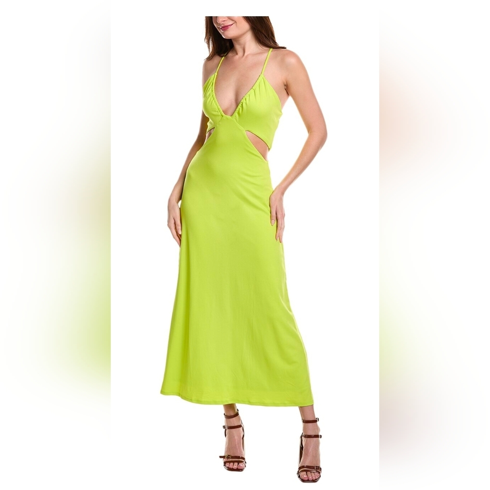 Elegant Lime Green Maxi Dress